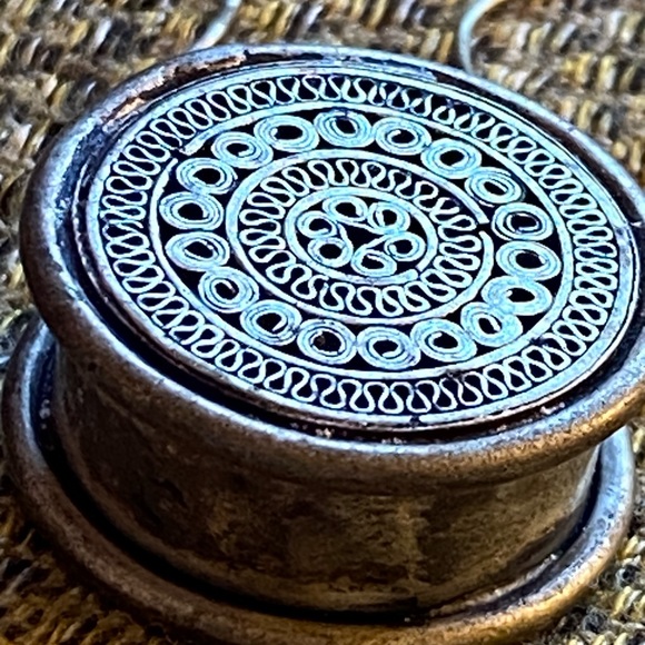 Unique Tribal Gauge Earrings Silver Handmade - Picture 8 of 10